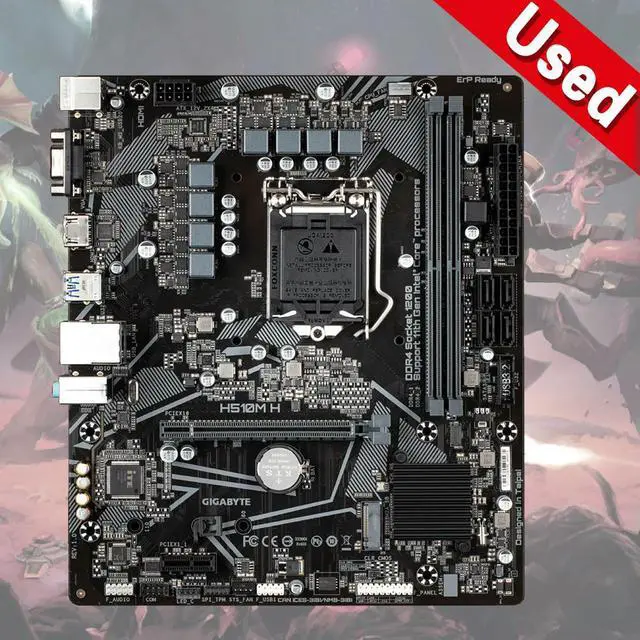 Alt view image 2 of 3 - LGA 1200 H510M-H H510 Motherboard PCI-E 4.0 2 DDR4 64GB 4 SATA III Micro ATX Motherboard