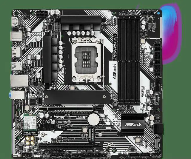 Alt view image 3 of 3 - B760M Pro-A Motherboard B760 Motherboard LGA 1700 DDR5 256GB Hyper M.2 Wi-Fi 6E support i9-14900 i5-14500 cpu