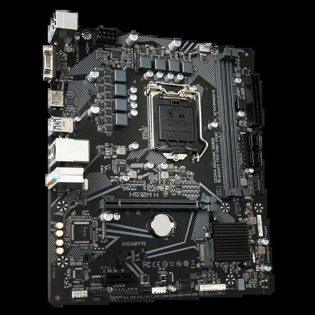 Alt view image 3 of 3 - LGA 1200 H510M-H H510 Motherboard PCI-E 4.0 2 DDR4 64GB 4 SATA III Micro ATX Motherboard