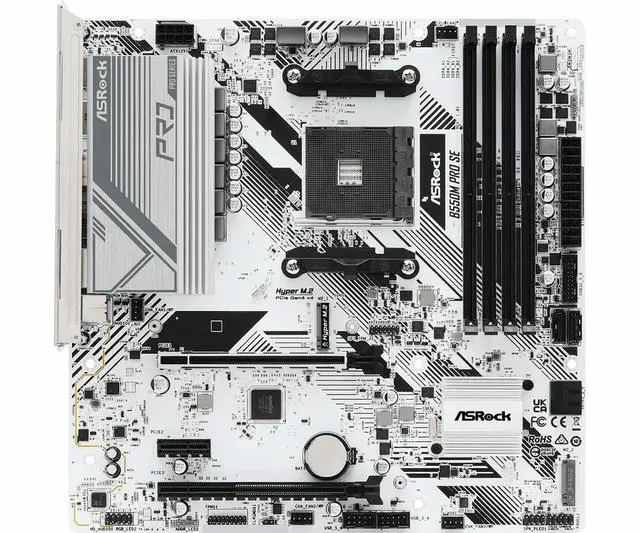 Alt view image 2 of 3 - B550M PRO SE Motherboard AM4 PRO565 128GB DDR4 M.2 Micro ATX support Ryzen 5800 3400 3700 5600 5500 cpu