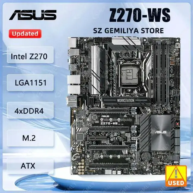 Main image of Z270-WS Server motherboard ntel Z270 LGA 1151 DDR4 3866MHz ATX support Core i3-6320 6400 7600 7700 G4560 6100 cpu