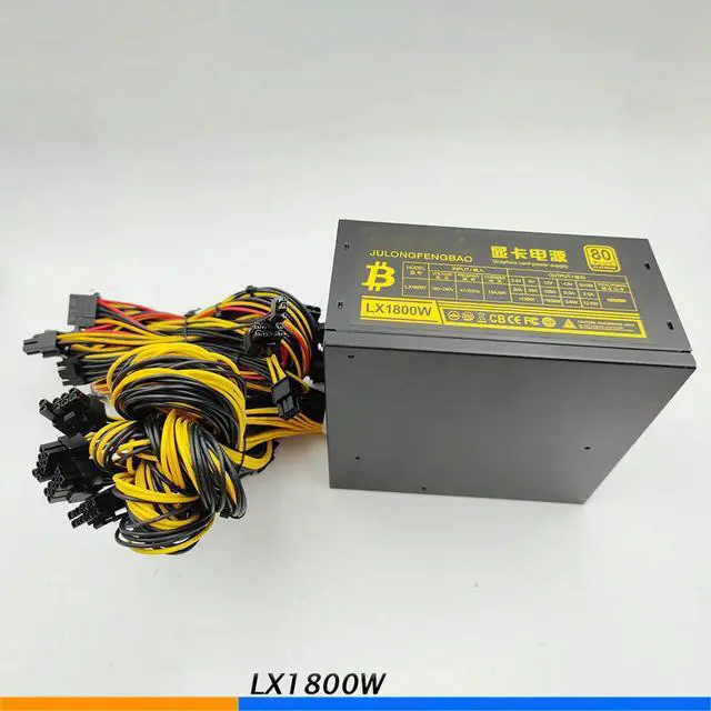Alt view image 2 of 3 - LX1800W Dedicated Power Supply 1800W 180-240V 20+4PIN 4+4PIN 6+2PIN*16 IDE*3 SATA*8 100% Test Before Shipment