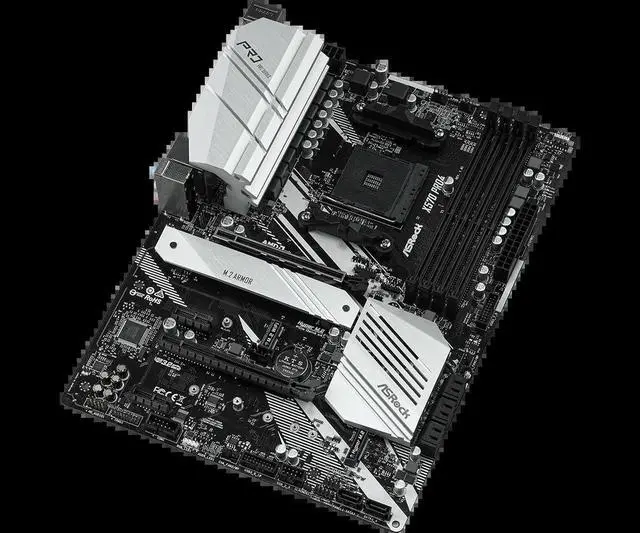 Alt view image 3 of 3 - X570 Motherboard X570 Pro4 AM4 DDR4 128GB 2x Hyper M.2 support 5600 4100 1600 5700 5900 3200 cpu ATX