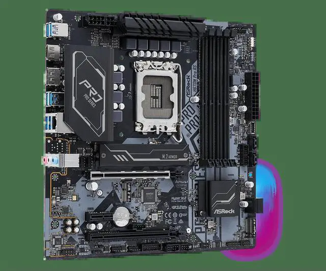 Alt view image 2 of 3 - H670M Pro RS Motherboard LGA1700 H670 4xDDR4 Micro ATX support i7-14700 i3-14100 i9-12900 cpu