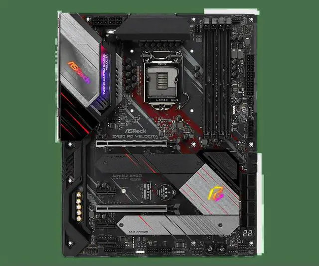 Alt view image 2 of 3 - ASOCK Z490 PG VELOCITA Motherboard Z490 LGA 1200 4800MHz (OC) 128GB support i7-11700 10500 G6600 11600 cpu 3×M.2 ATX