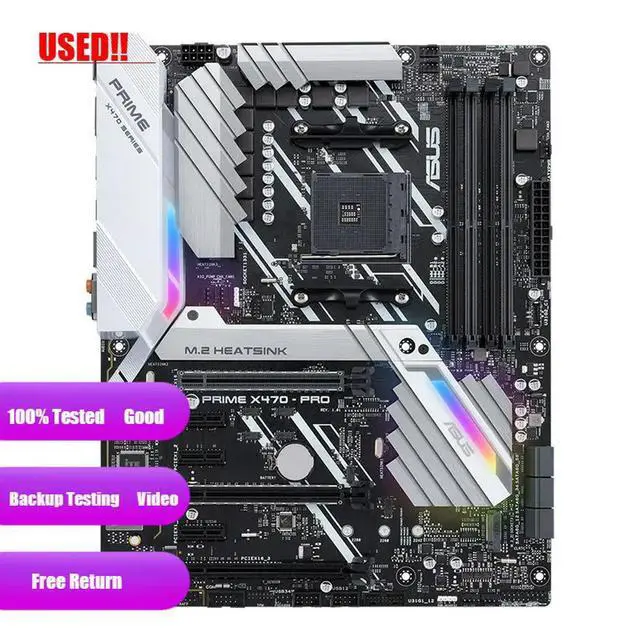 Alt view image 2 of 3 - PRIME X470 PRO Motherboard With X470 chip Socket AM4 For Ryzen/7th Gen A-Series 4×DDR4 PCI-E 3.0 2 x M.2 ATX