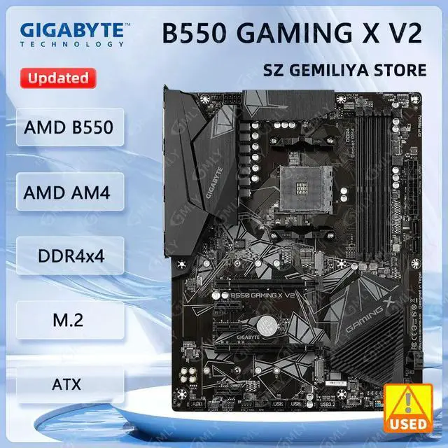 Alt view image 2 of 3 - FOR B550 GAMING X V2 motherboard For B550 AM4 ram ddr4 compatible Ryzen 7 5800X3D 5 5600X/5500 7 5700X CPU M.2 ATX