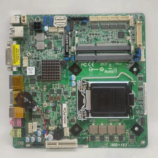 Alt view image 3 of 3 - Desktop Motherboard For IMB-183 ITX 17x17cm 1150 H81