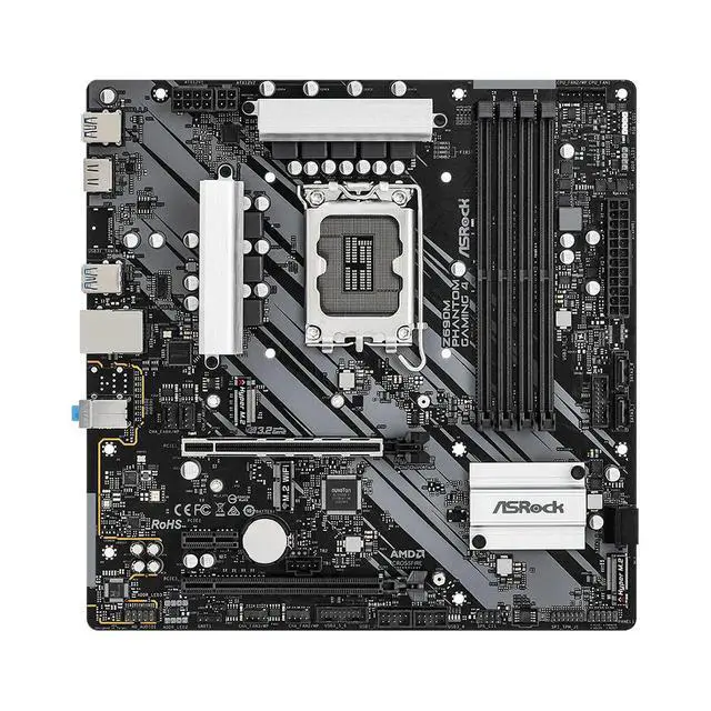Alt view image 2 of 3 - Z690M PHANTOM GAMING 4 Motherboard Z690 LGA1700 support 14900F 14700 13400 13600KF 12400 cpu DDR4 128GB M.2 cpu