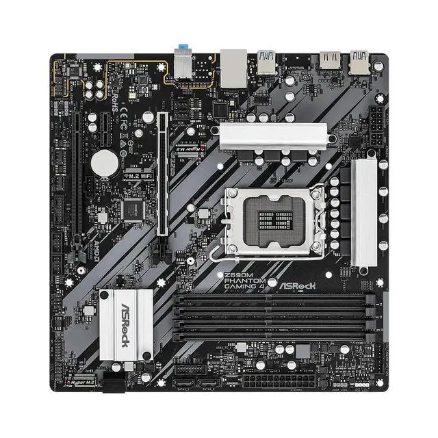 Alt view image 3 of 3 - Z690M PHANTOM GAMING 4 Motherboard Z690 LGA1700 support 14900F 14700 13400 13600KF 12400 cpu DDR4 128GB M.2 cpu