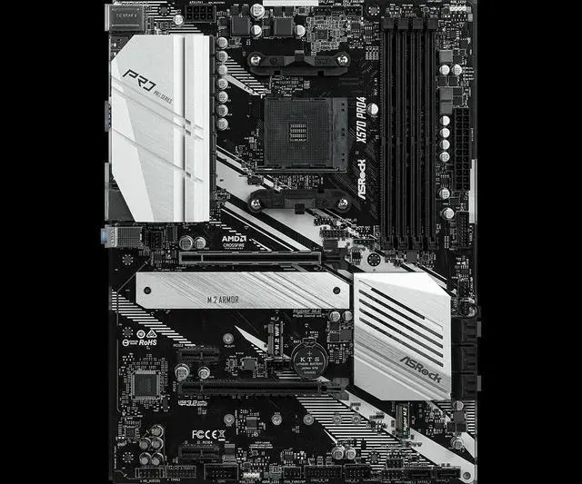 Alt view image 2 of 3 - X570 Motherboard X570 PRO4 Socket AM4 DDR4 128GB supports 5700 5900 5600 3400 4300 2600 3800 cpu ATX M.2