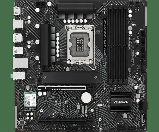 Alt view image 2 of 3 - B760M PG LIGHTNING Motherboard B760 LGA1700 DDR5 256GB support 14900 14490 13700 13400 12900 cpu