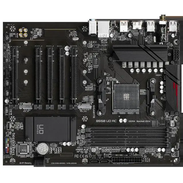 Alt view image 3 of 3 - For B550 UD AC Motherboard B550 AM4 DDR4 128GB ATX M.2 NVMe PCIe 4.0 support Ryzen 5 5600X 5700 cpu