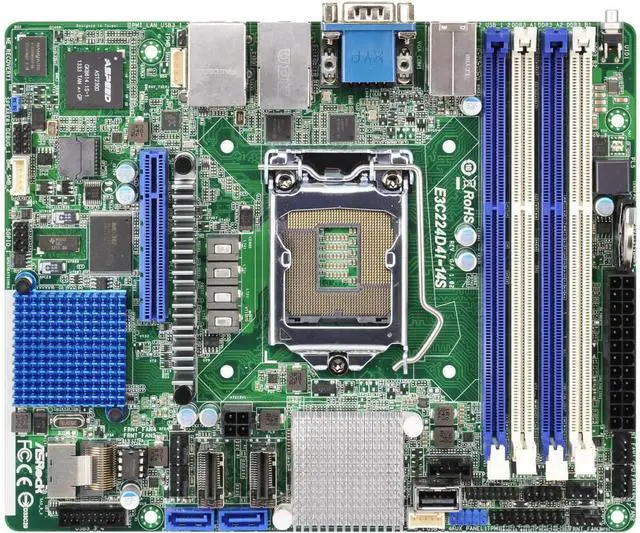 Alt view image 2 of 3 - E3C224D4I-14S Motherboard C224 LGA 1150 DDR3 mini ITX support E3-1240L v3 i5-4570 i3-4340 i5-4460 i7-4770 cpu