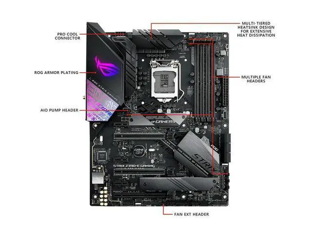 Alt view image 3 of 3 - ROG Strix Z390-E Gaming LGA 1151 (300 Series) Z390 SATA 6Gb/s ATX Motherboard