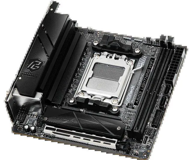 Alt view image 3 of 3 - A620I Lightning Mini-ITX Motherboard Socket AM5 A620 DDR5 128GB M.2 support Ryzen 5 7400F Ryzen 7 7700 cpu