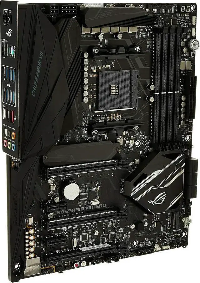 Alt view image 3 of 3 - ROG CROSSHAIR VII HERO Motherboard X470 AM4 Supports 9700 5600X 5700X 5800X3D 2700X cpu DDR4 M.2