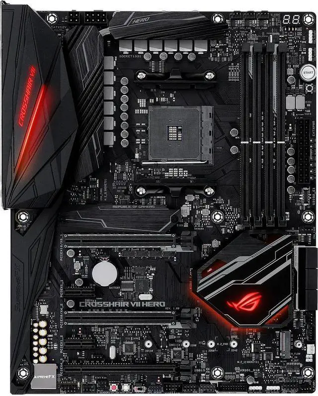 Alt view image 2 of 3 - ROG CROSSHAIR VII HERO Motherboard X470 AM4 Supports 9700 5600X 5700X 5800X3D 2700X cpu DDR4 M.2