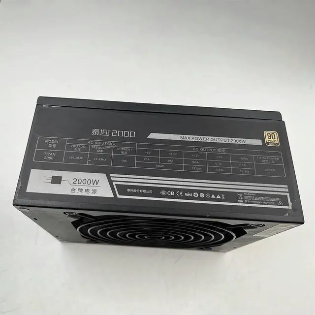Alt view image 2 of 3 - HKC-2000 2000W Gold Medal Module ATX Twin CPU Quiet PC Power Supply 100% Test Before Shipment