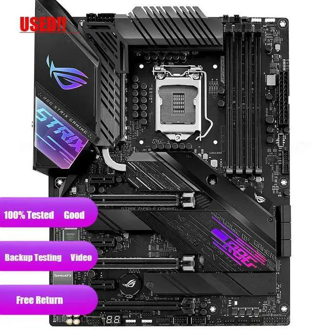 Alt view image 3 of 3 - LGA 1200 Z490 Motherboard ROG STRIX Z490-E GAMING DDR4 128GB M.2 PCI-E 3.0 USB3.2 ATX For 10th Gen cpu