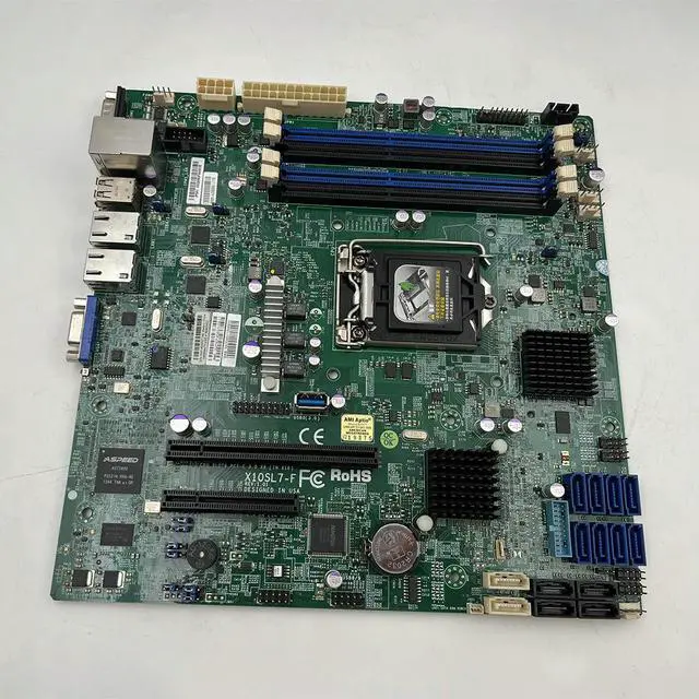 Alt view image 3 of 3 - X10SL7-F LGA1150 C222 E3-12xx V3/V4 DDR3 ECC M-ATX 8*Sas
