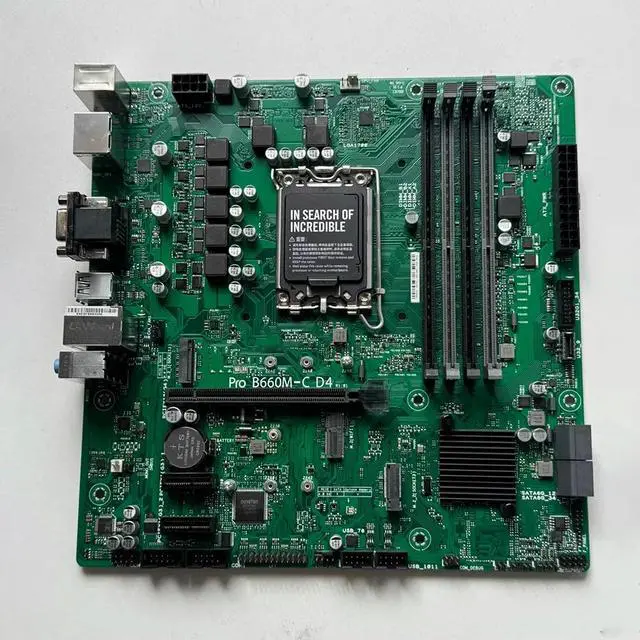 Alt view image 3 of 3 - Motherboard Pro B660M-C D4 M-ATX12-14 DDR4 B660 LGA1700 4 *DIMM 128GB