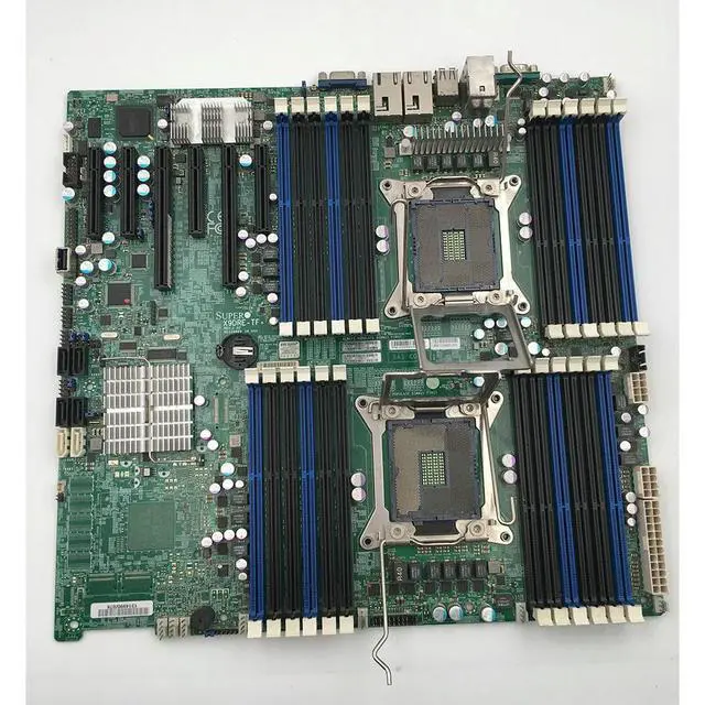 Alt view image 3 of 3 - Workstation Motherboard For X79 6 Card Slots X9DRE-TF+
