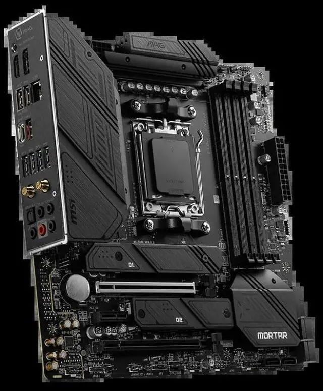 Alt view image 3 of 3 - B650M Motherboard MAG B650M MORTAR Socket AM5 DDR5 256GB M.2 NVMe Micro ATX support Ryzen 9 7950X 8700G 7700 cpu