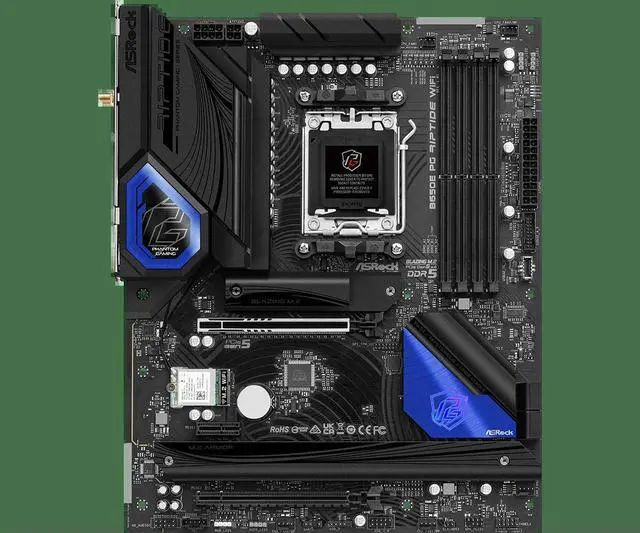 Alt view image 2 of 3 - B650E PG Riptide Motherboard B650 Socket AM5 ATX M.2 Wi-Fi 6E support Ryzen 7 9700X Ryzen 5 PRO 8500 7 7700