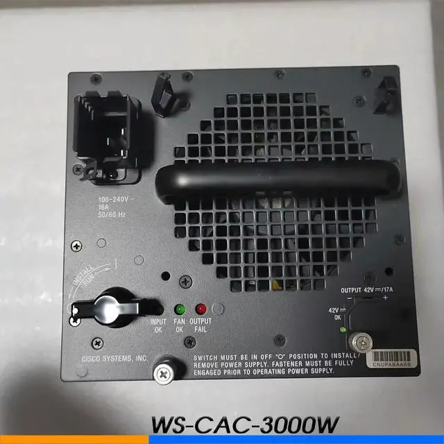 Alt view image 2 of 3 - 100% test for power supply for WS-CAC-3000W 6500E 341-0077-05 AA23200 Work Good Hot