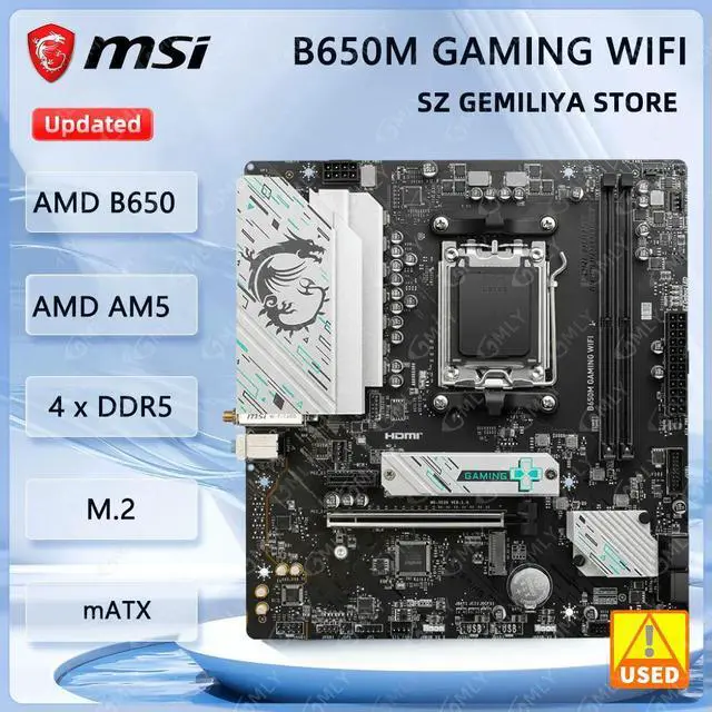 Main image of B650M GAMING Motherboard Socket AM5 B650 Motherboards Support Ryzen 9 7900X 8700G 7500 8500 7950 cpu DDR5 128GB