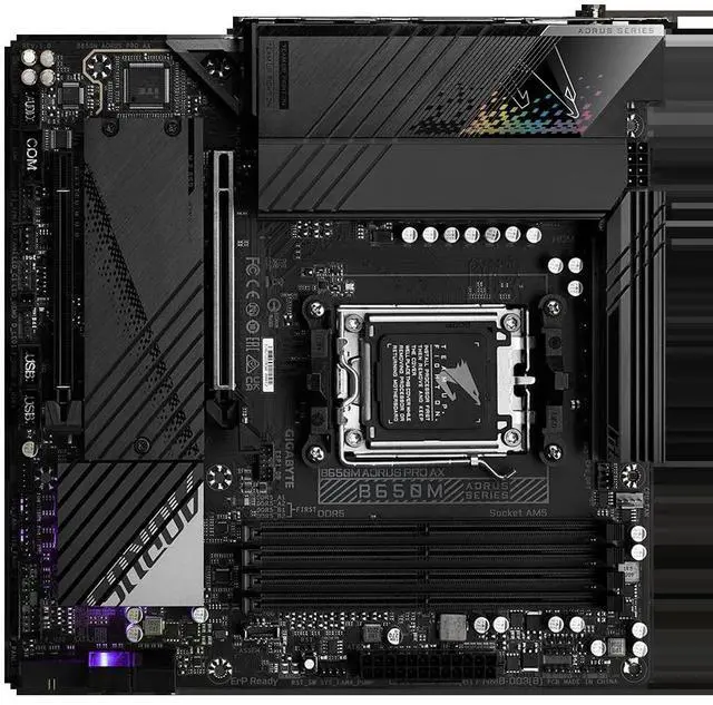 Alt view image 3 of 3 - B650M PRO AX Motheboard AM5 Ryzen 7000 series processors 128GB DDR5 Wi-Fi 6E 20Gb/s USB-C