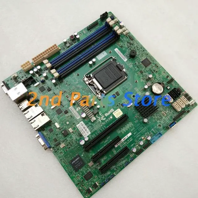 Alt view image 3 of 3 - Server Motherboard X10SLM+-F 1150 Good Hot