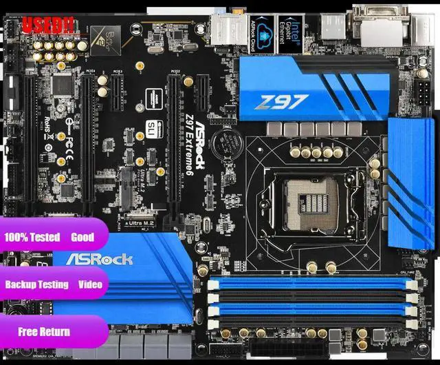 Alt view image 2 of 3 - Z97 Extreme6 desktop board USB3.0 SATA3 DDR3 LGA1150 Z97 motherboard