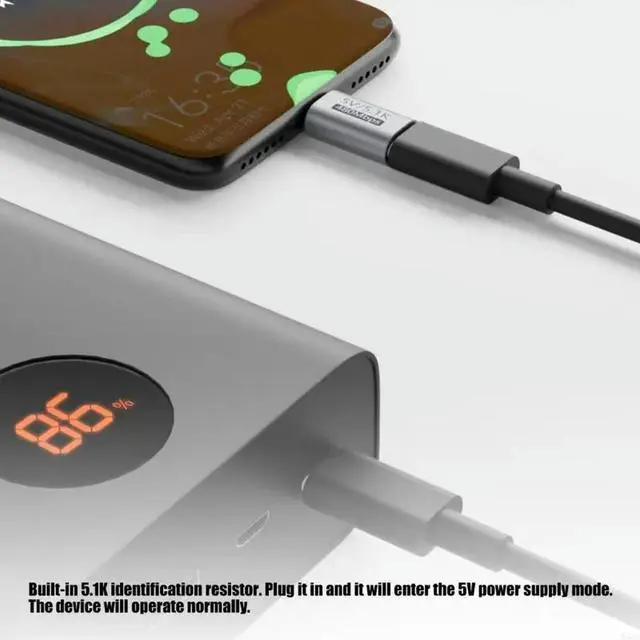 Alt view image 5 of 6 - 5V USB C Male To Female Charging Adapters 5.1K Resistors For Small Power Devices