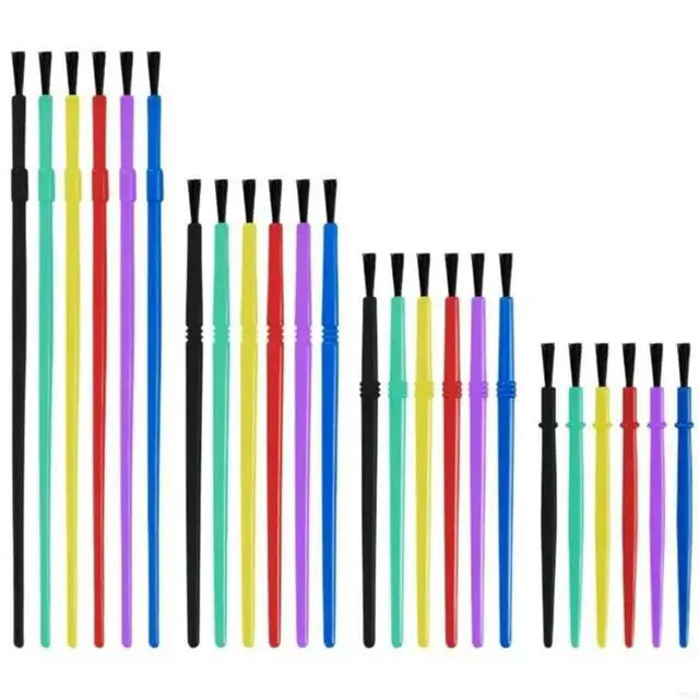 Alt view image 4 of 6 - Pack Of 24 Colorful Paint Brush Sketch Markers For Youngly Classroom Projects
