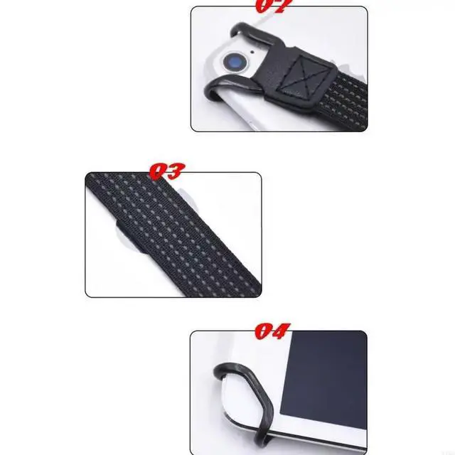 Alt view image 4 of 6 - Universal Anti-drop Phone Strap Elastic Band Holder One-handed Operate Finger Grip Stretchable Bracket Tablet Accessory