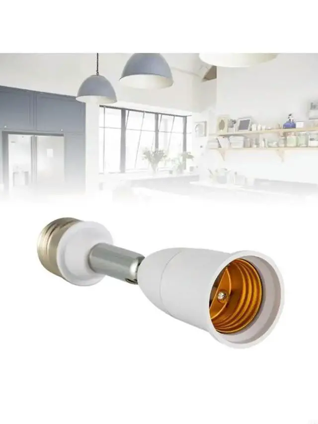 Alt view image 4 of 6 - E27 to E27 Base Socket Extender, 180 Degree Bendable Light Bulb Socket