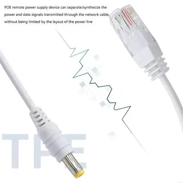 Alt view image 6 of 6 - 2pcs/set POE Adapter Cable RJ45 Injector & Splitter Passive Power Over Ethernet Support 12V Synthesizer Separator