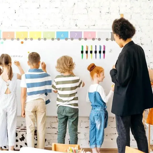 Alt view image 4 of 6 - Anti Slip Silicone Pen Stand Pencil Organiser Stand For Offices School Whiteboard And Kitchen Fridge