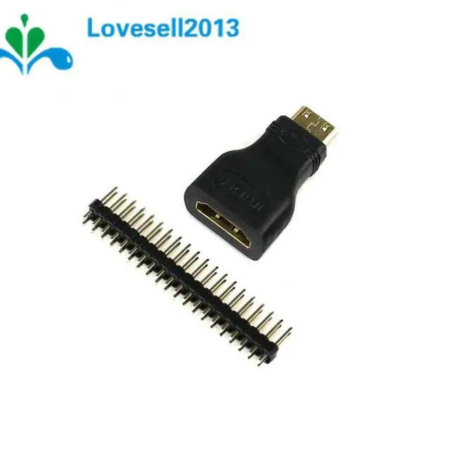 Alt view image 5 of 6 - 3 in 1 Raspberry Pi Zero Adapter Kit Mini HDMI to HDMI Adapter + Micro USB to USB Cable+ GPIO Header for Raspberry Pi Zero W 1.3