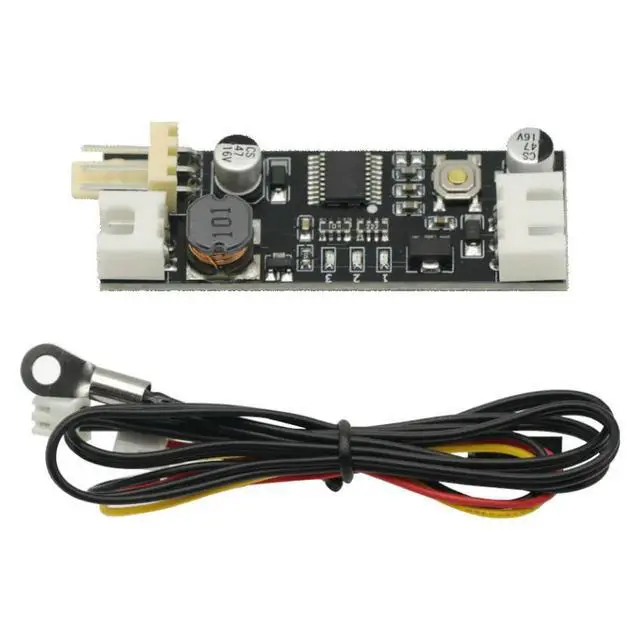 Alt view image 4 of 6 - Single 12V 0.8A DC PWM 2-3 Wire Fan Temperature Control Speed Controller Chassis Computer Noise Reduction Module Board
