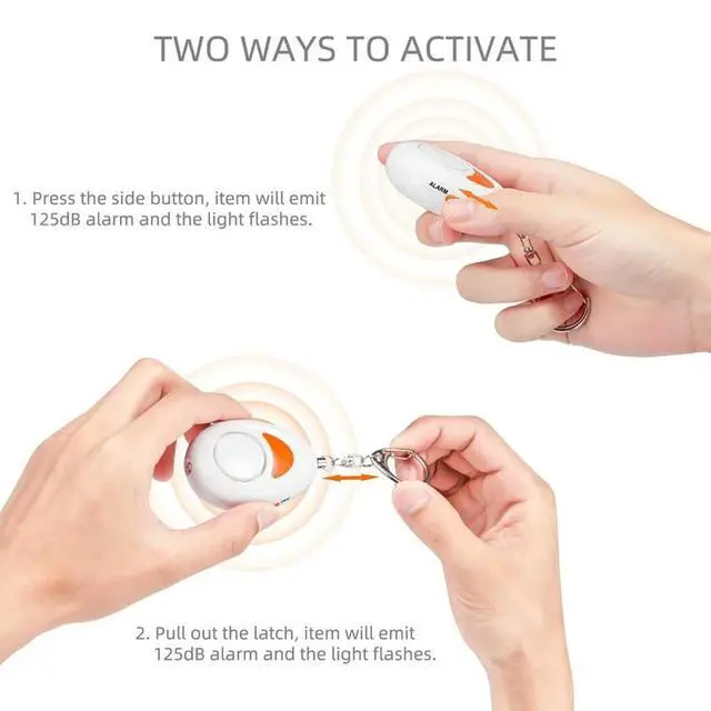 Alt view image 6 of 6 - 125db Self Defense Alarm Personal Defense Siren Anti-attack Security for Women Kids Personal Security Loud Alert Attack Panic