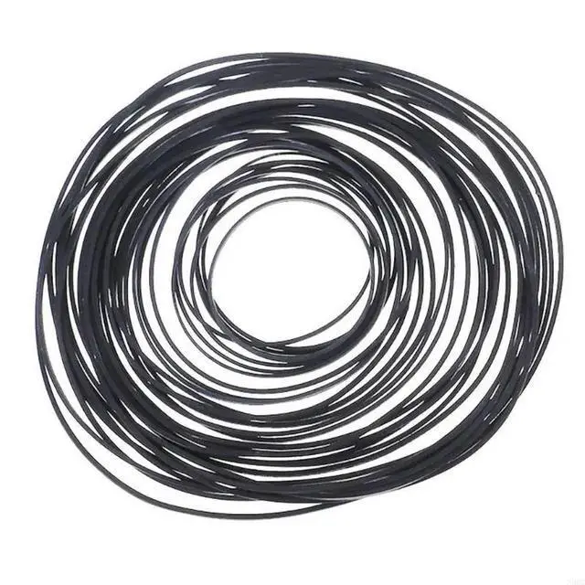 Alt view image 4 of 6 - 40-100mm Flat Drive Belt Turntable Rubber Belt Replacement for LP Vinyl Record Player Phono Belt-Driven Turntables Belt