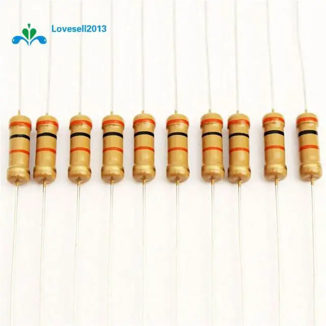 Alt view image 2 of 2 - 200Pcs 1/4W Carbon Film Resistors Assorted Kit 1K Ohm 0.25W 5% Carbon Film Resistors Resistance 100% Origin