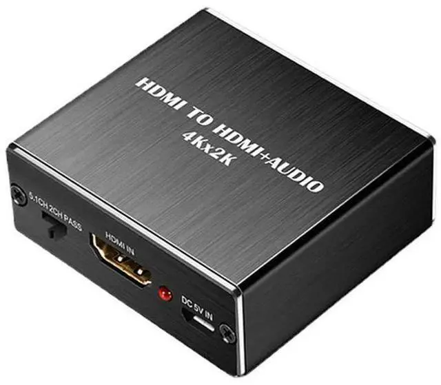 Alt view image 4 of 6 - 4K 2K Video Extractor HDMI-Compatible To 3.5MM Audio Converter SPDIF Optical TOSLINK Stereo Out Splitter Adapter