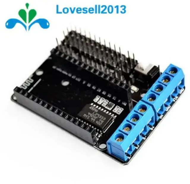 Alt view image 5 of 6 - ESP8266 L293D NodeMCU Motor Shield Board 2-Channel High Power H-Bridge l293d ESP-12E Drive Module For Car Remote