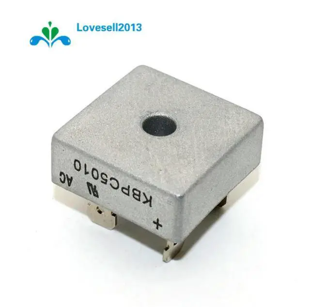 Alt view image 3 of 4 - 2 Pcs 50A 1000V l Case Single Phases Diode Bridge Rectifier KBPC5010