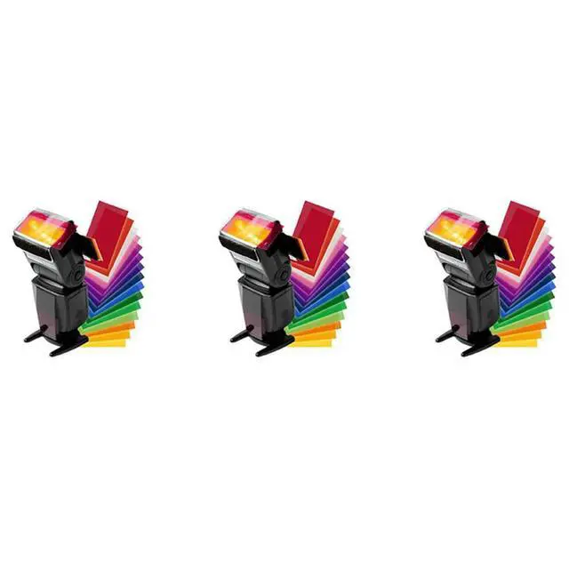 Alt view image 4 of 6 - YM-3X 12 Colors/Set Flash Speedlite Color Filters Cards For / Camera Photographic Gels Filter Flash Speedlight