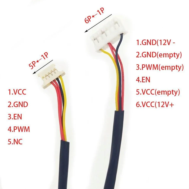 Alt view image 2 of 2 - 51146-5P LED Backlight Cable for G104SN03 V5 12.1' 15' 4:3 LED Screen H208K-P5N-02B(1.25mm) to PHR-6 (2.0mm))